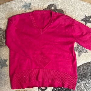 Women’s V-neck Pink Sweater